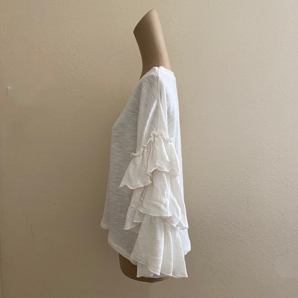 Ro&De Cream Ruffle top - Picture 2 of 4